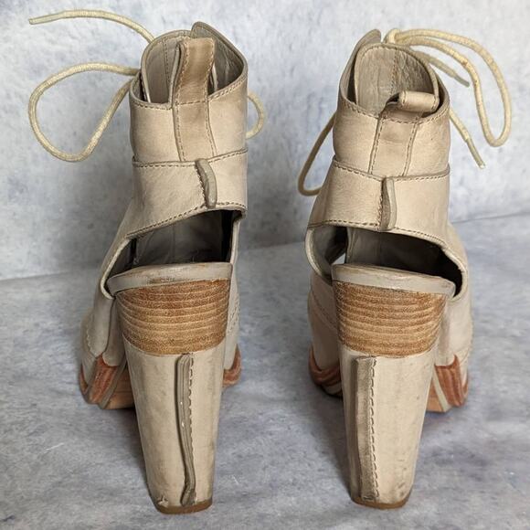 Alexander Wang Dakota Cut Out Lace Up Booties in Cement, Size 38 - Picture 6 of 10